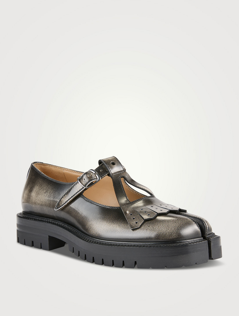 Tabi Country Leather Mary Jane Flats