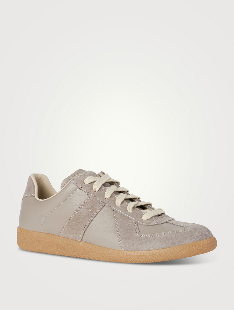 Replica Leather And Suede Sneakers
