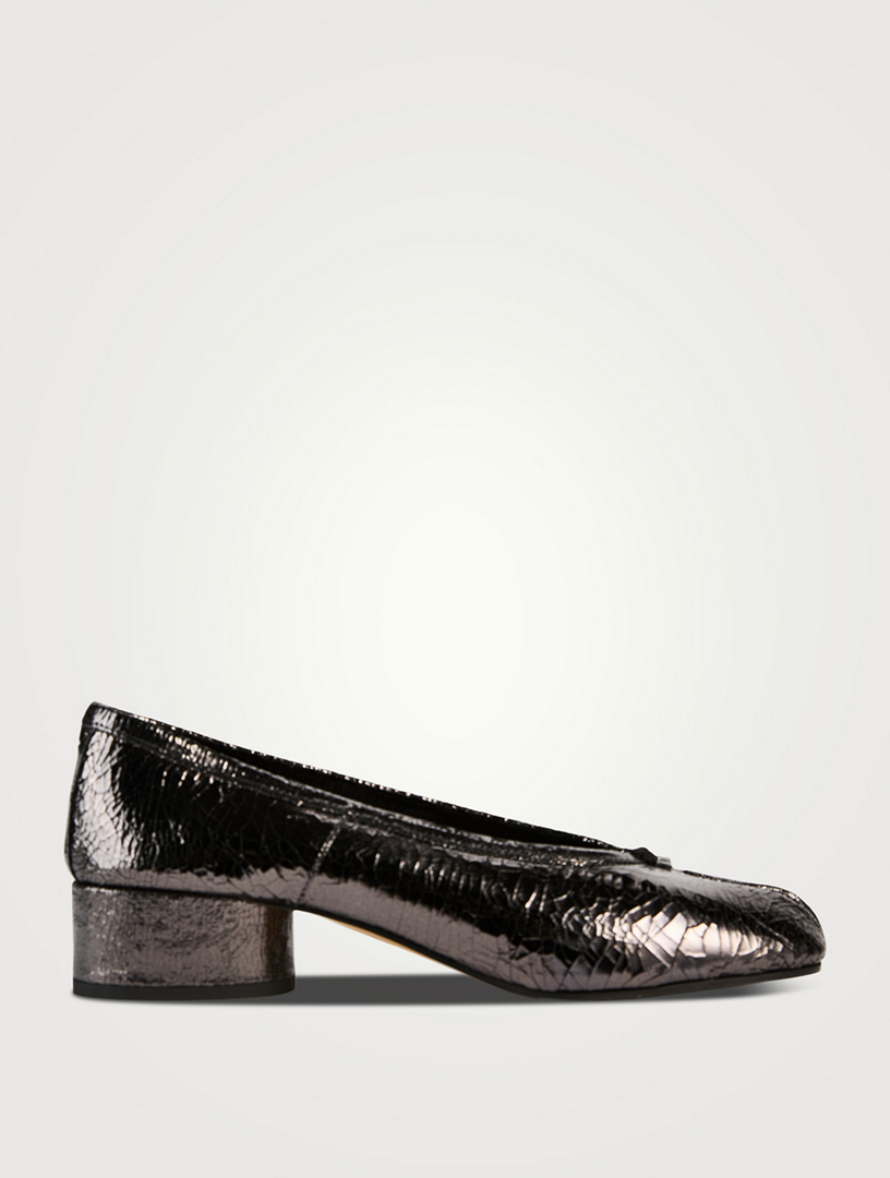 MAISON MARGIELA Tabi Broken Mirror Leather Ballet Pumps | Holt Renfrew