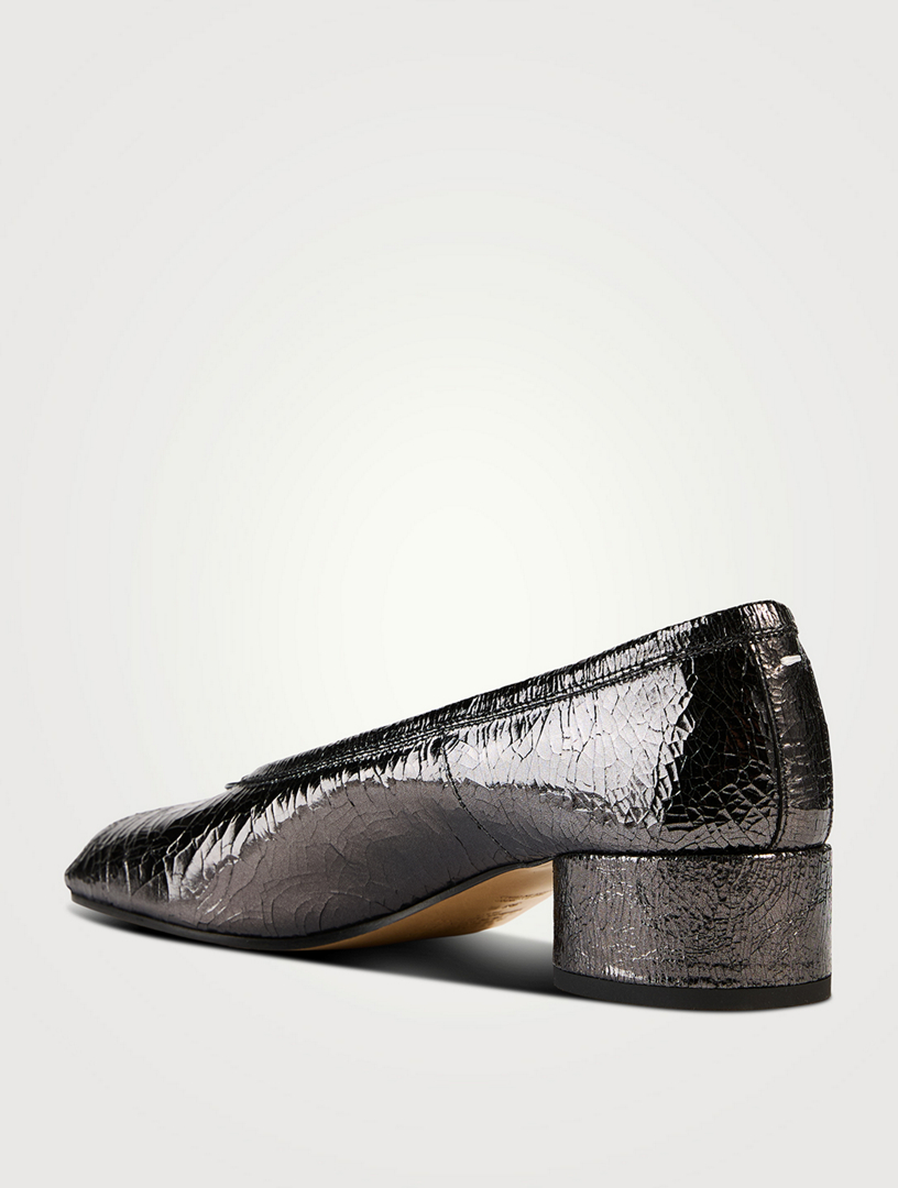 Tabi Broken Mirror Leather Ballet Pumps