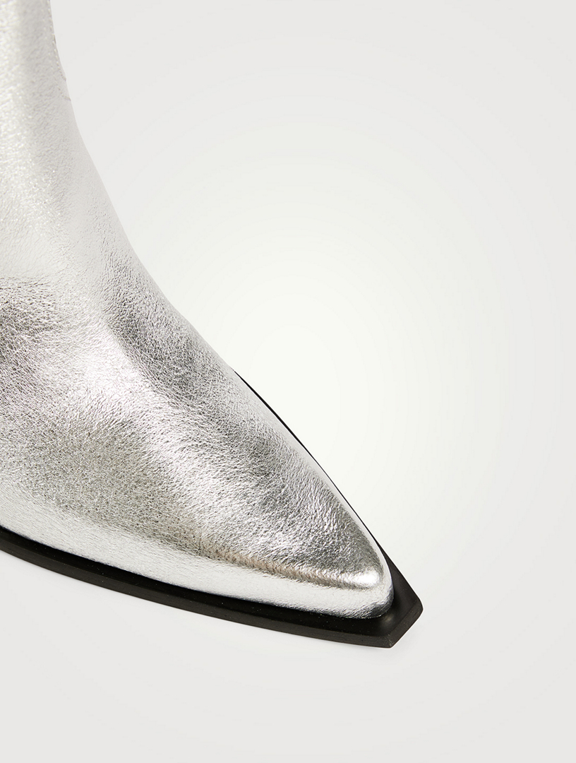 Helga Metallic Leather Western Boots