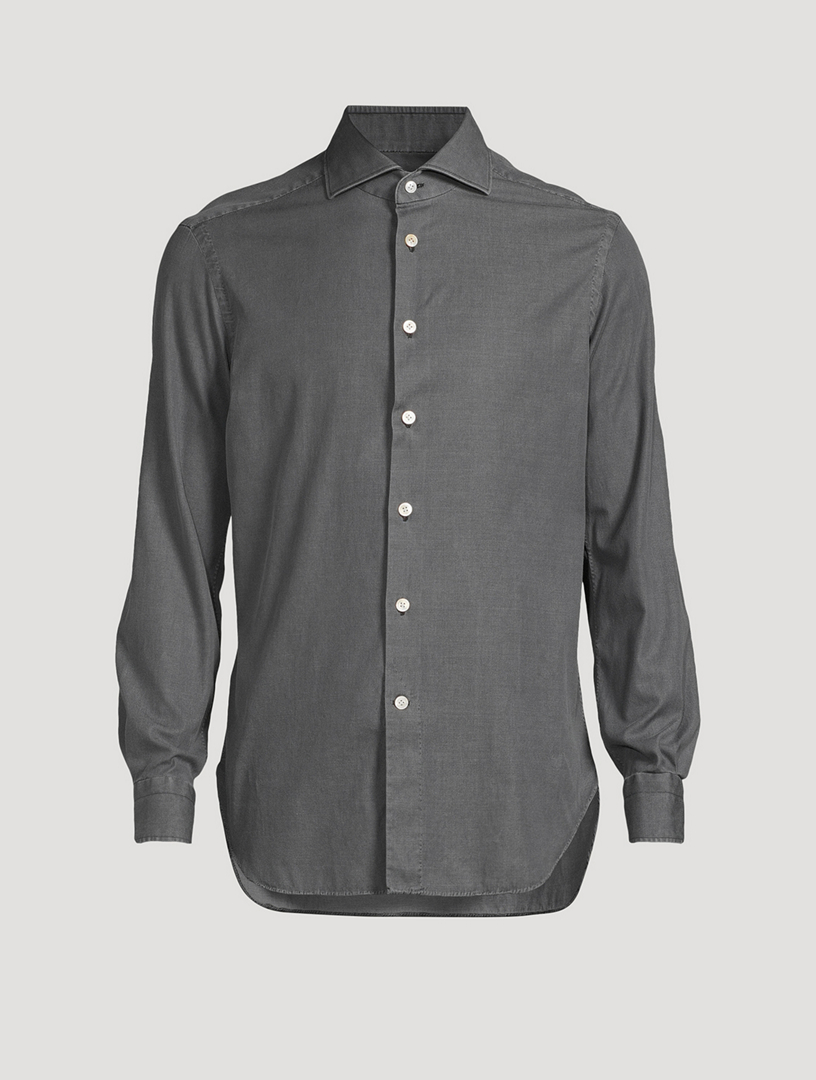 Stretch Cotton Long-Sleeve Shirt