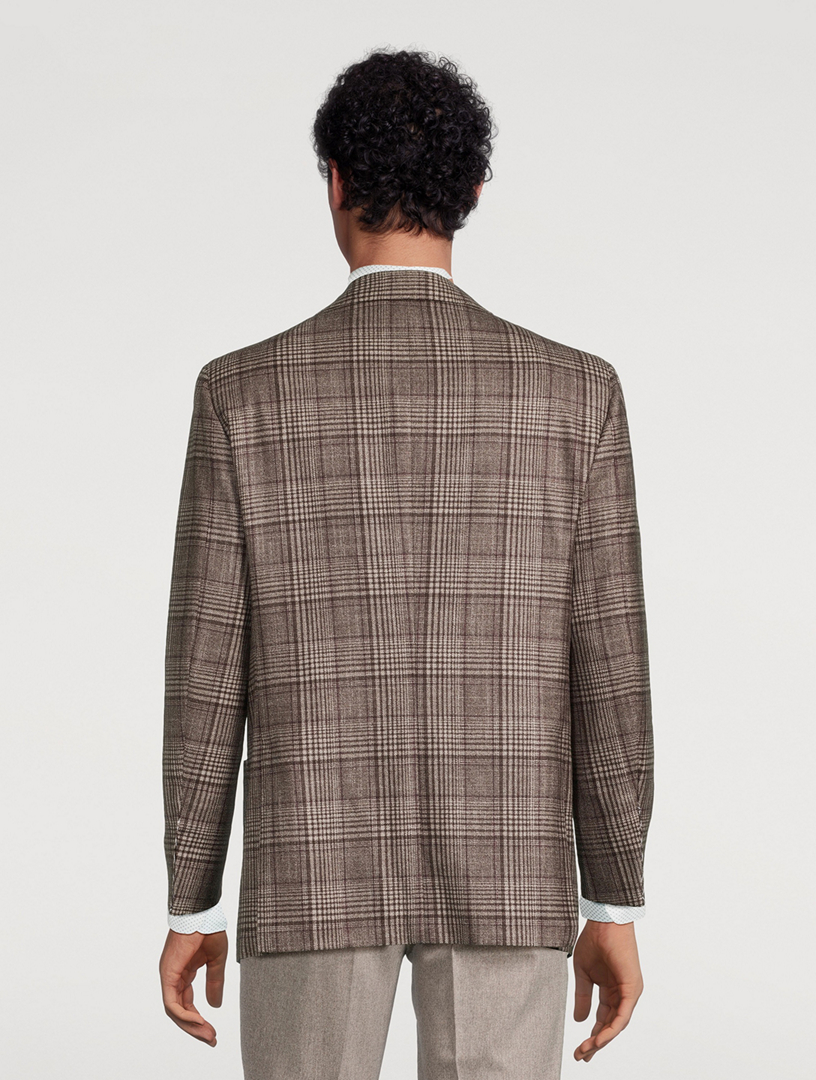 Blazer Jacket Windowpane Print