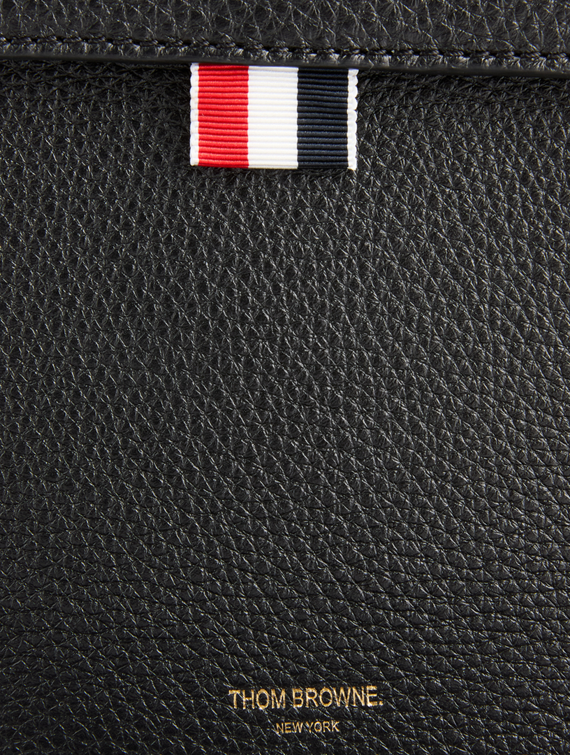Pebble Grain Leather Crossbody Phone Case