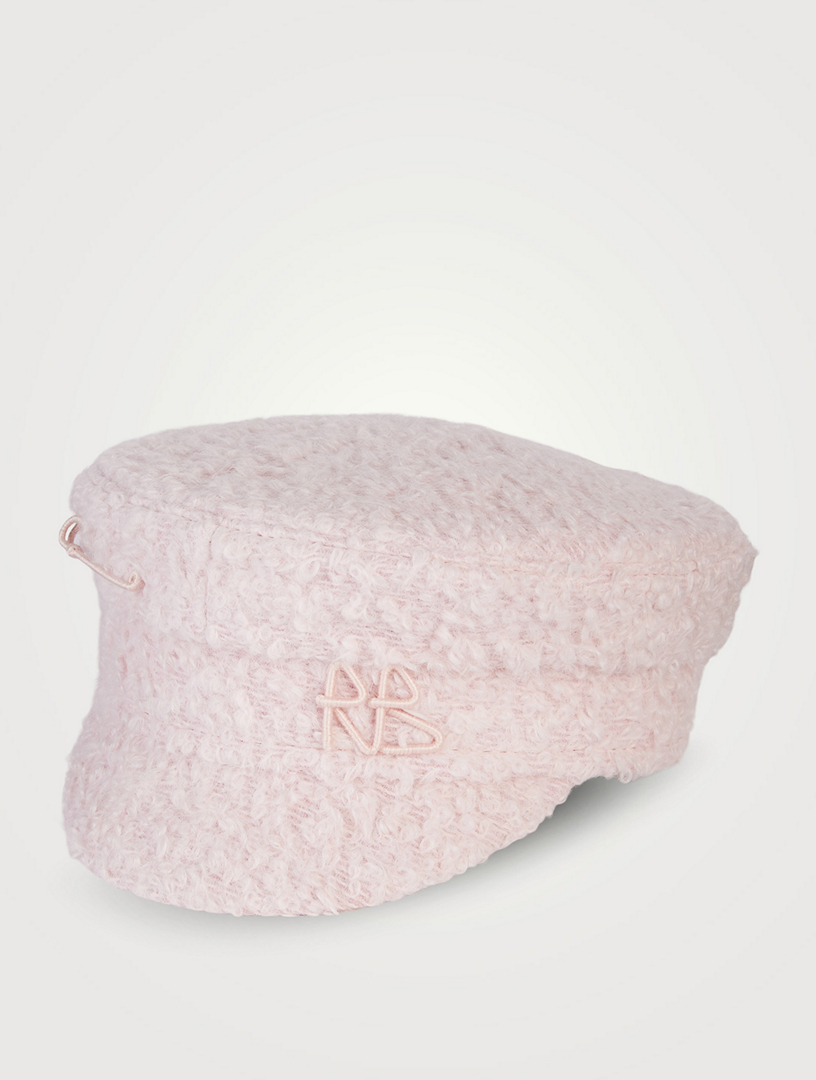 ハット RUSLAN BAGINSKIY FW22 'Baker Boy hat (KPC1038PDMD PINK) Crystal-embellished Satin Baker Boy Cap • Ruslan Baginskiy
