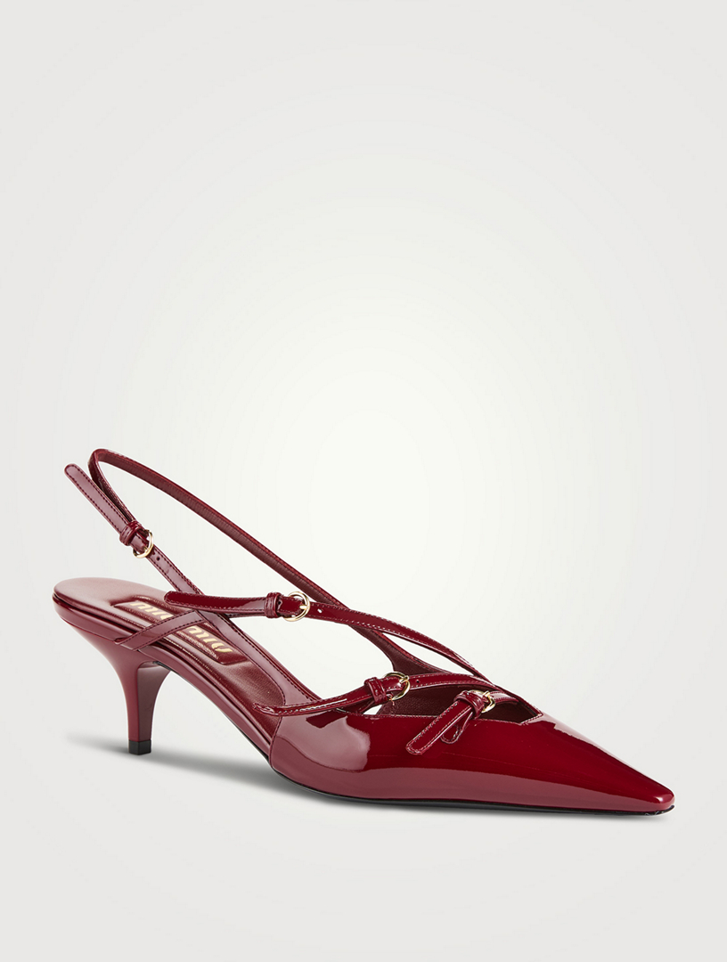 Patent Leather Slingback Pumps