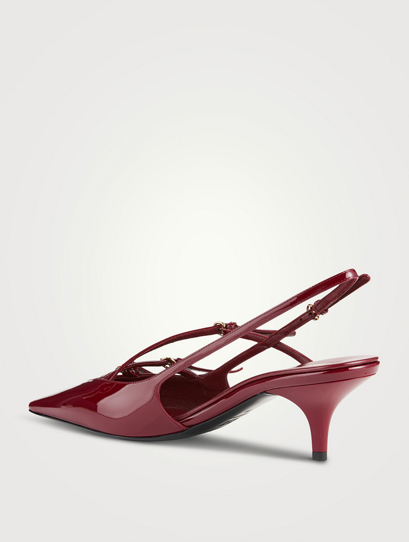 Patent Leather Slingback Pumps