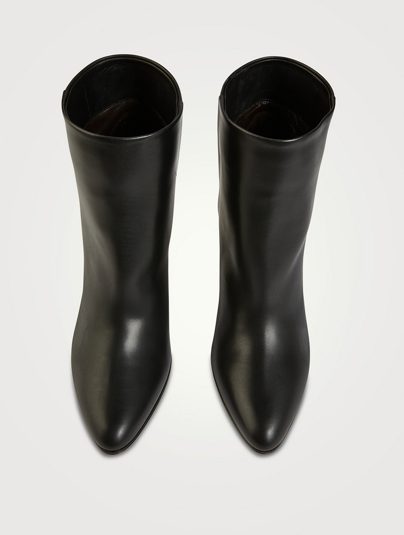 THE ROW Prudens Leather Ankle Boots | Holt Renfrew