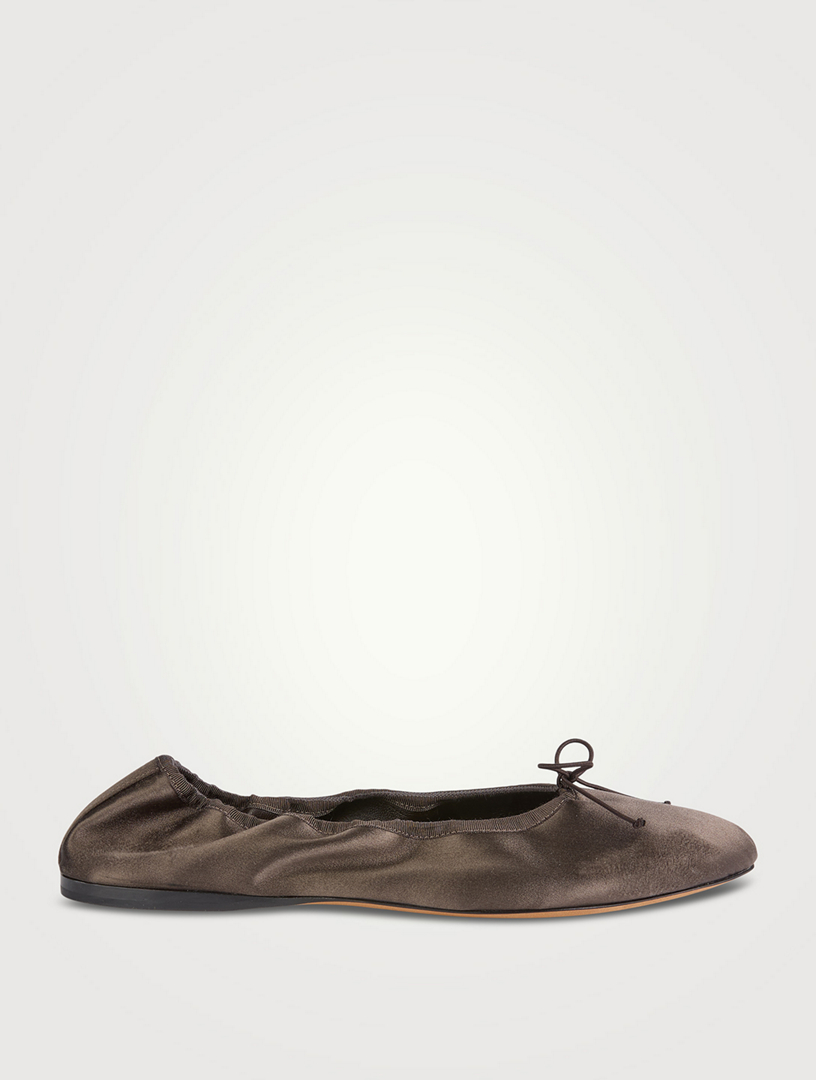 THE ROW Awar Satin Ballet Flats | Holt Renfrew