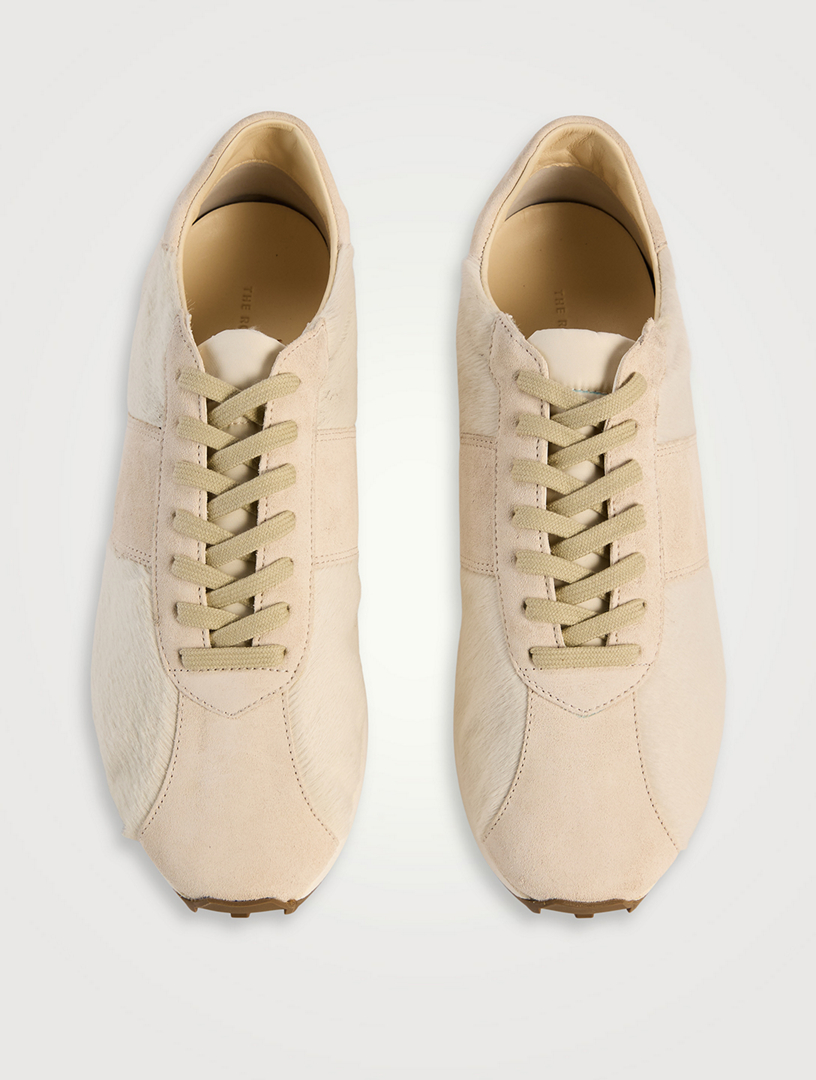 スニーカー THE ROW Suede and Ponyskin Sneakers THE ROW Mica Suede And Ponyhair Sneakers | Holt Renfrew