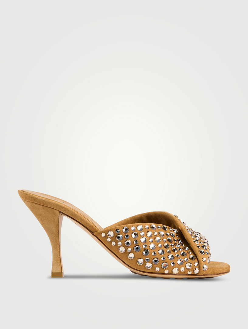 Blink Embellished Suede Mules