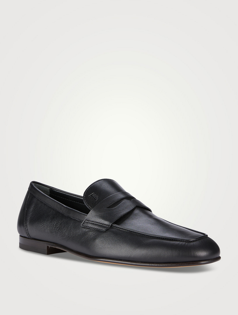 Deconstructed Leather Loafers