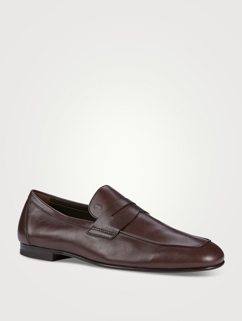 Deconstructed Leather Loafers
