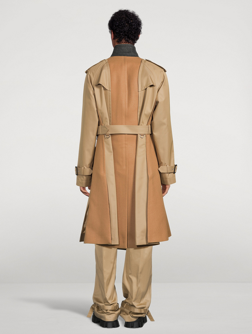 ジャケット・アウター Sacai Cotton Gabardine Wool Melton Coat sacai Cotton Gabardine x Wool Melton Coat | REVERSIBLE