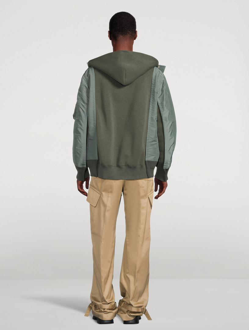 Nylon Twill x Sponge Sweat Hoodie