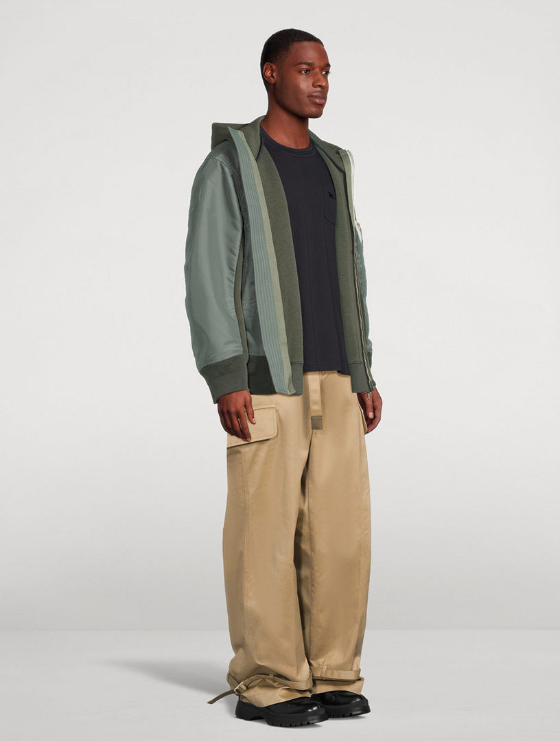 Nylon Twill x Sponge Sweat Hoodie