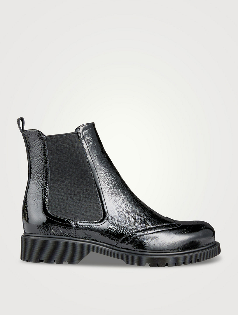 Haley Patent Leather Chelsea Boots