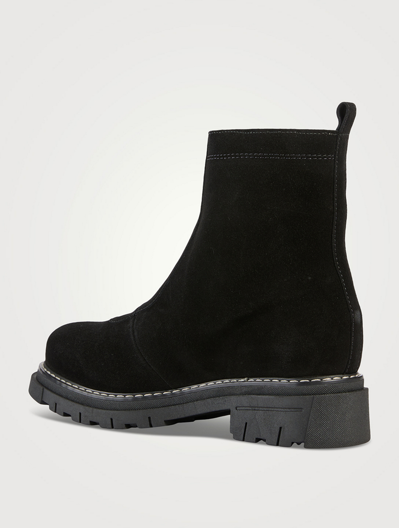 Deon Shearling-Lined Suede Ankle Boots