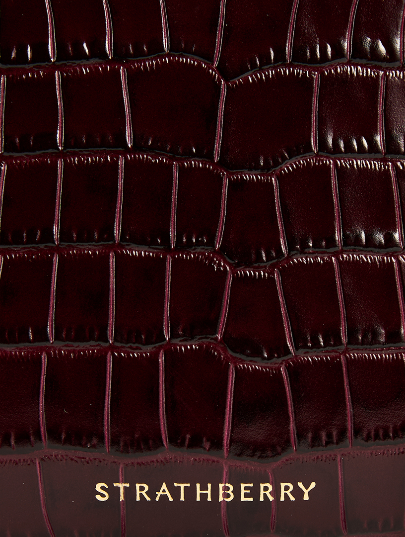 The Midi Strathberry Croc-Embossed Leather Tote Bag