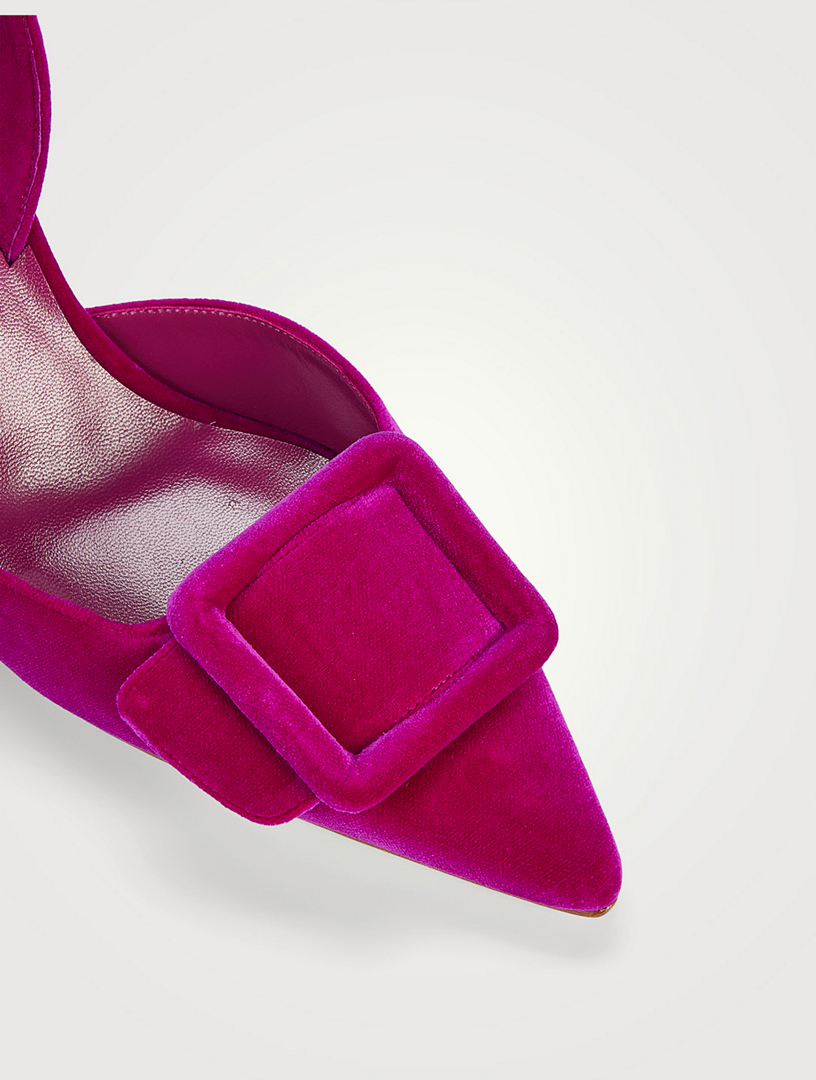 Maysli Velvet Slingback Pumps