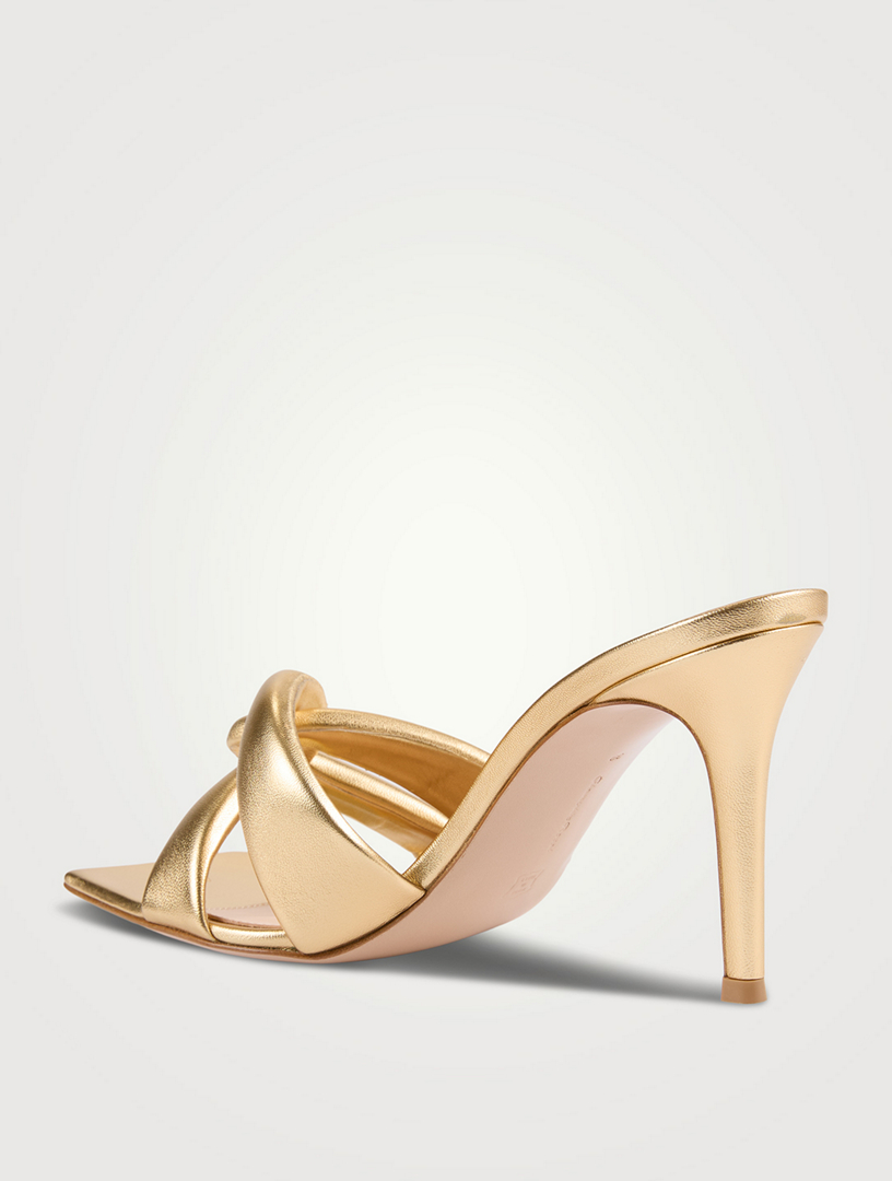 Amour Metallic Leather Mules
