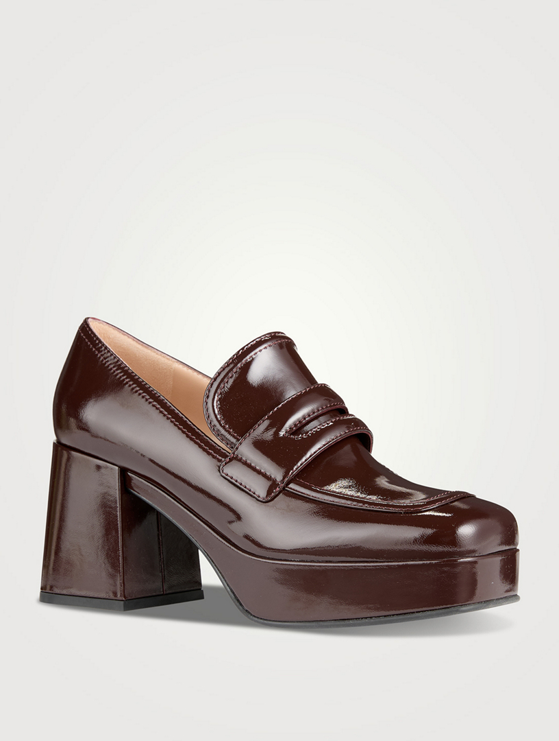Rouen Leather Platform Penny Loafers