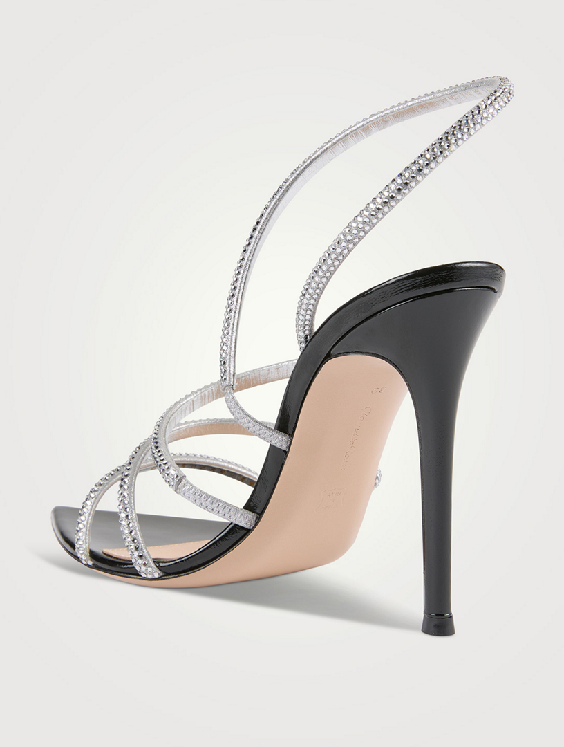 Crystal Ettie Leather Slingback Sandals