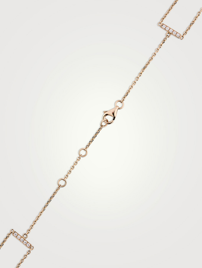Serti Sur Vide Rose Gold Layered Necklace With Diamonds