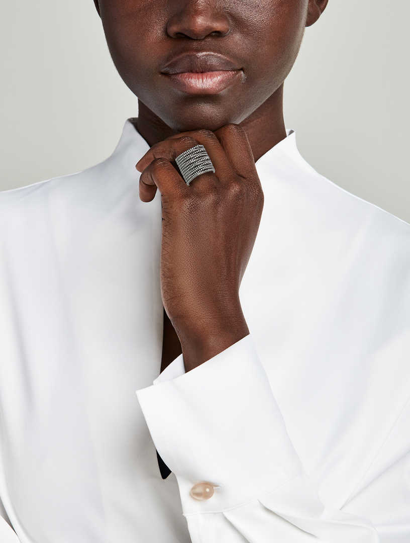 Antifer Gold Ring With Diamonds
