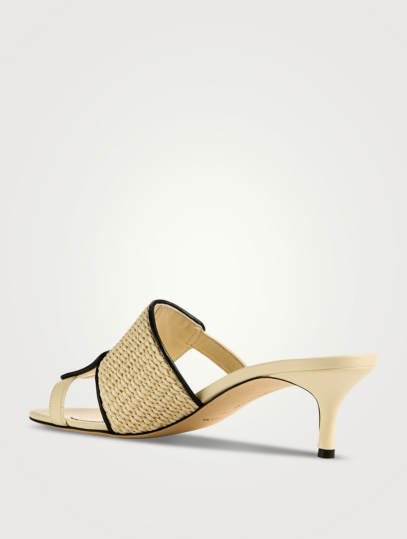 Fabiolamu Raffia And Leather Mules