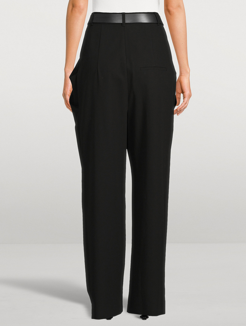 Draped Cotton Twill Trousers