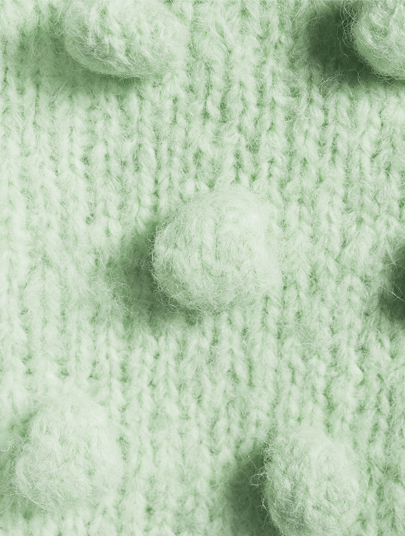 Bauble-Trimmed Cropped Sweater