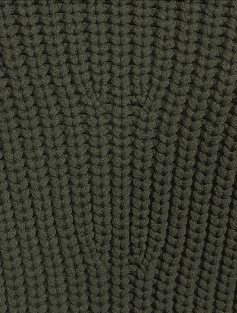 Cropped Technical Knit Cardigan