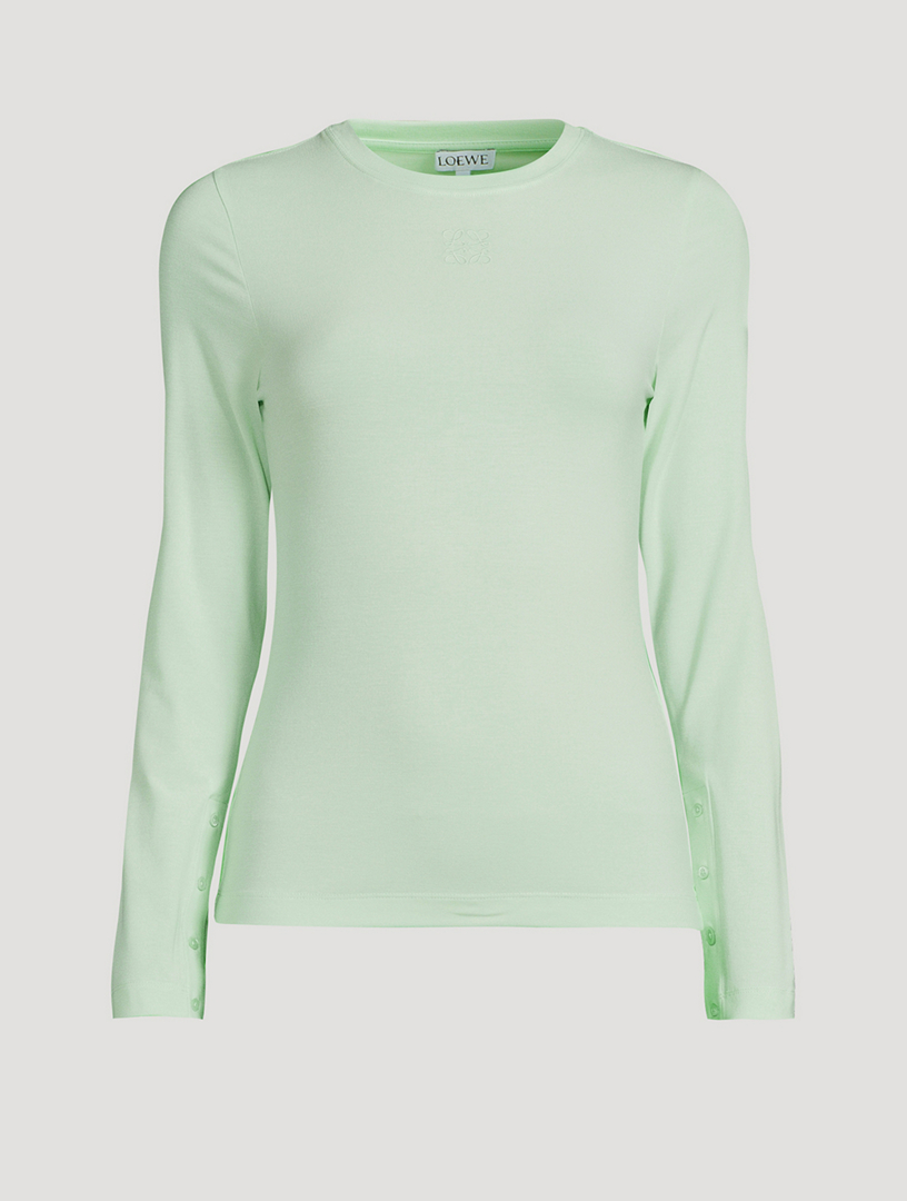 LOEWE ロンT LOEWE Oversized Logo-Embroidered Ribbed Cotton T-Shirt for Men