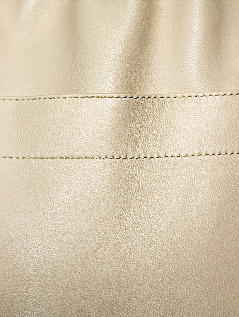 Leather Wide-Leg Trousers