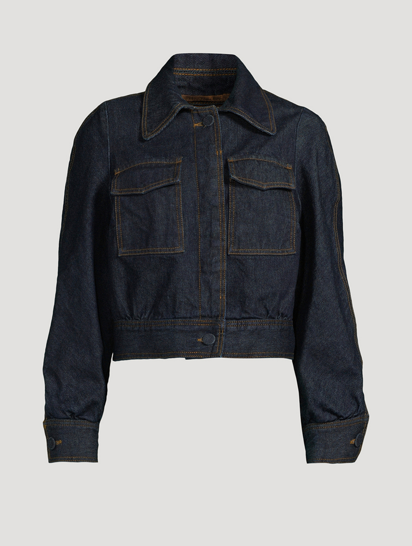 DRIES VAN NOTEN Fitted Cropped Denim Jacket Holt Renfrew