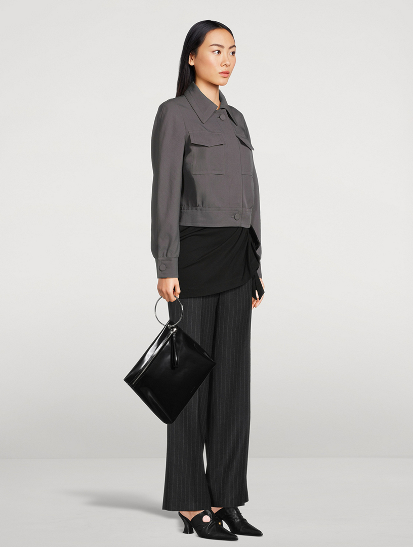 Fitted Gabardine Casual Jacket