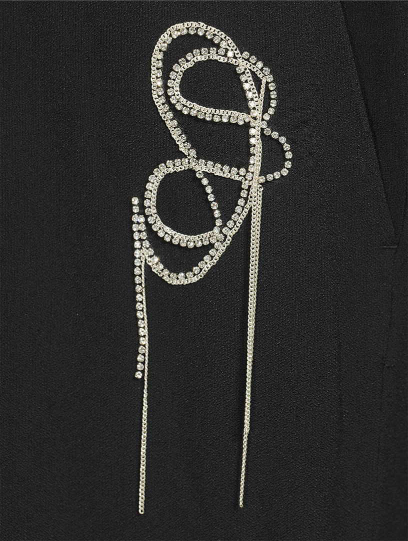 Porter Embellished Wide-Leg Trousers