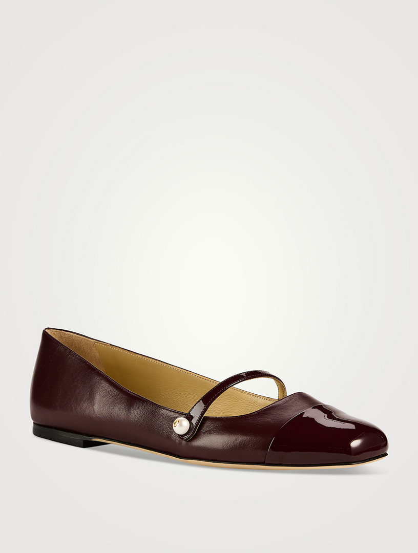 Elisa Leather Mary Jane Ballet Flats