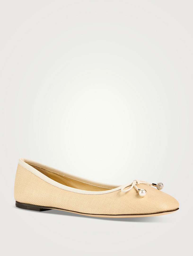 Elme Raffia Ballet Flats