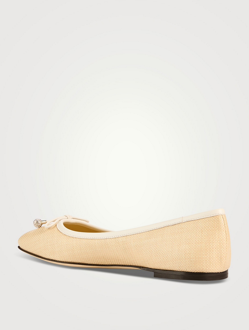 Elme Raffia Ballet Flats