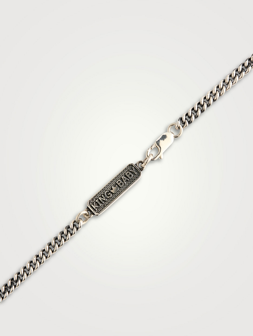 Silver Razor Blade Pendant Necklace