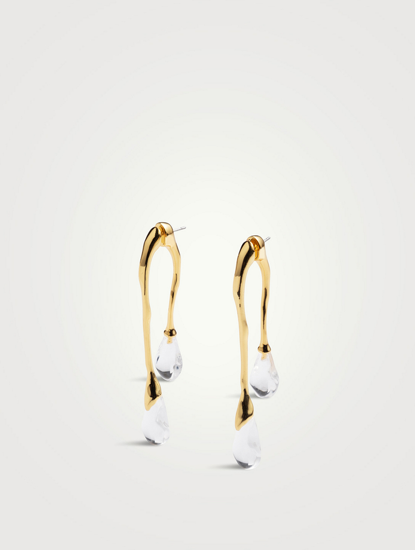 Lucite Front-To-Back Double Drop Earring