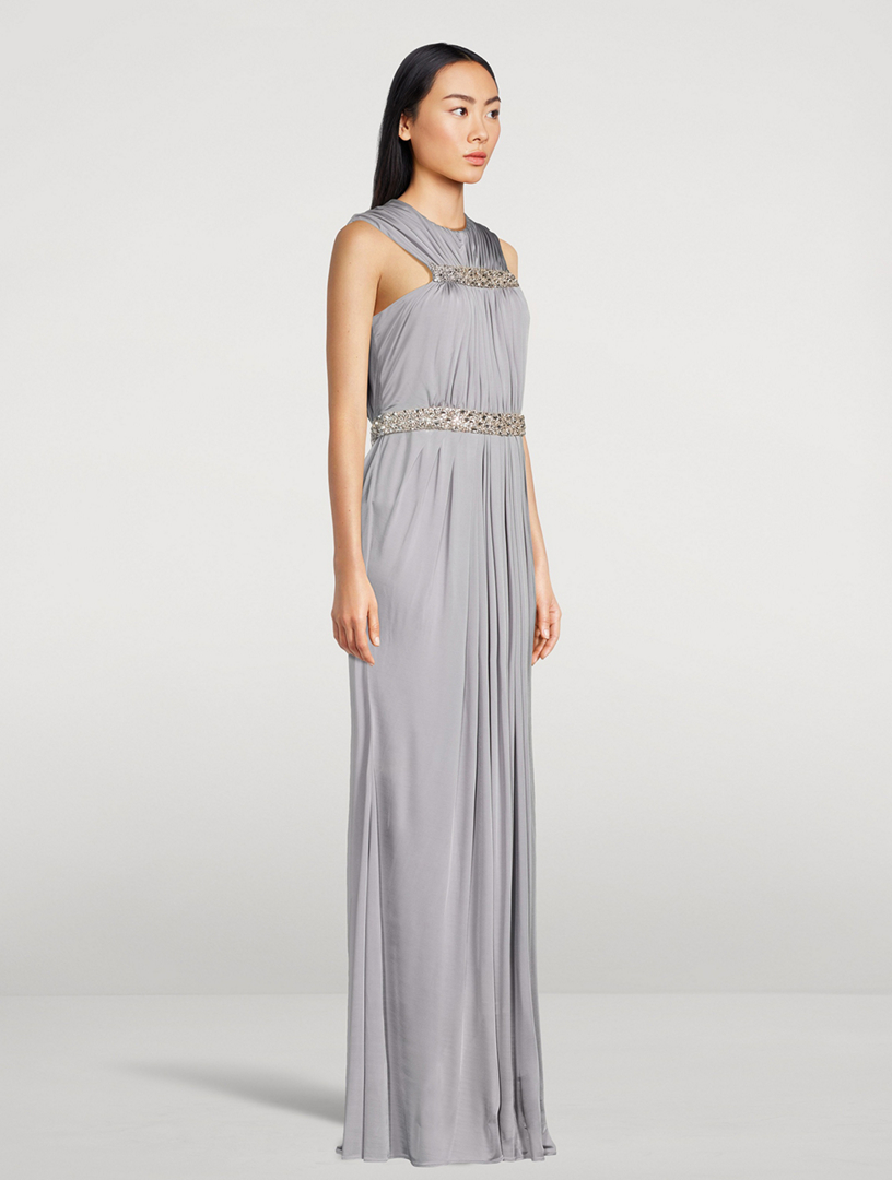 Embellished Jersey Gown