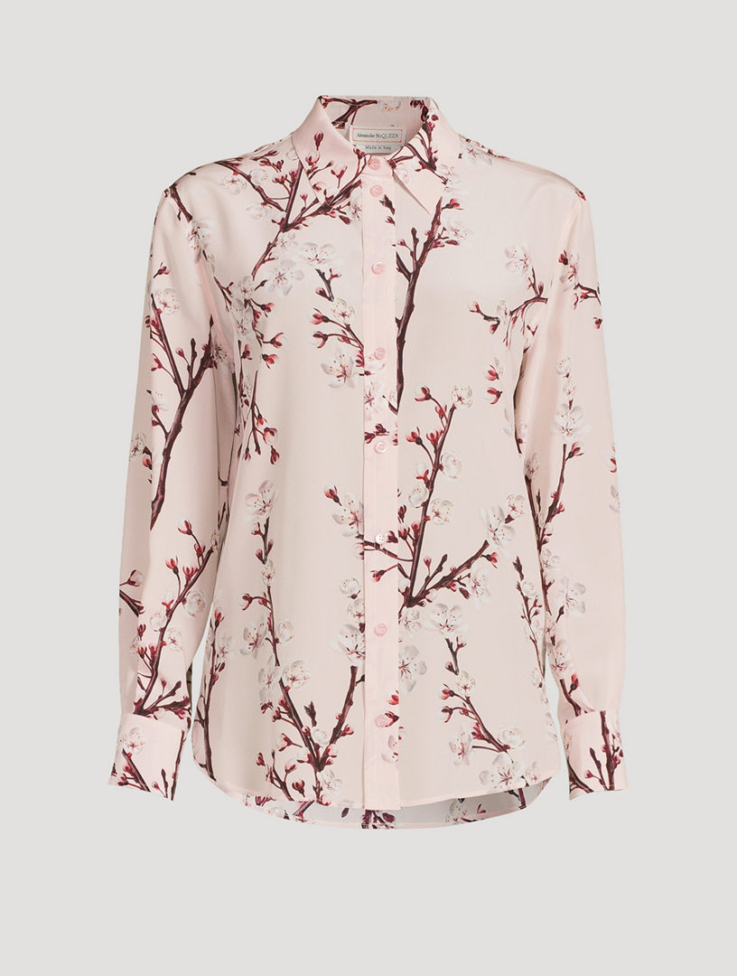 Silk Shirt Blossom Print