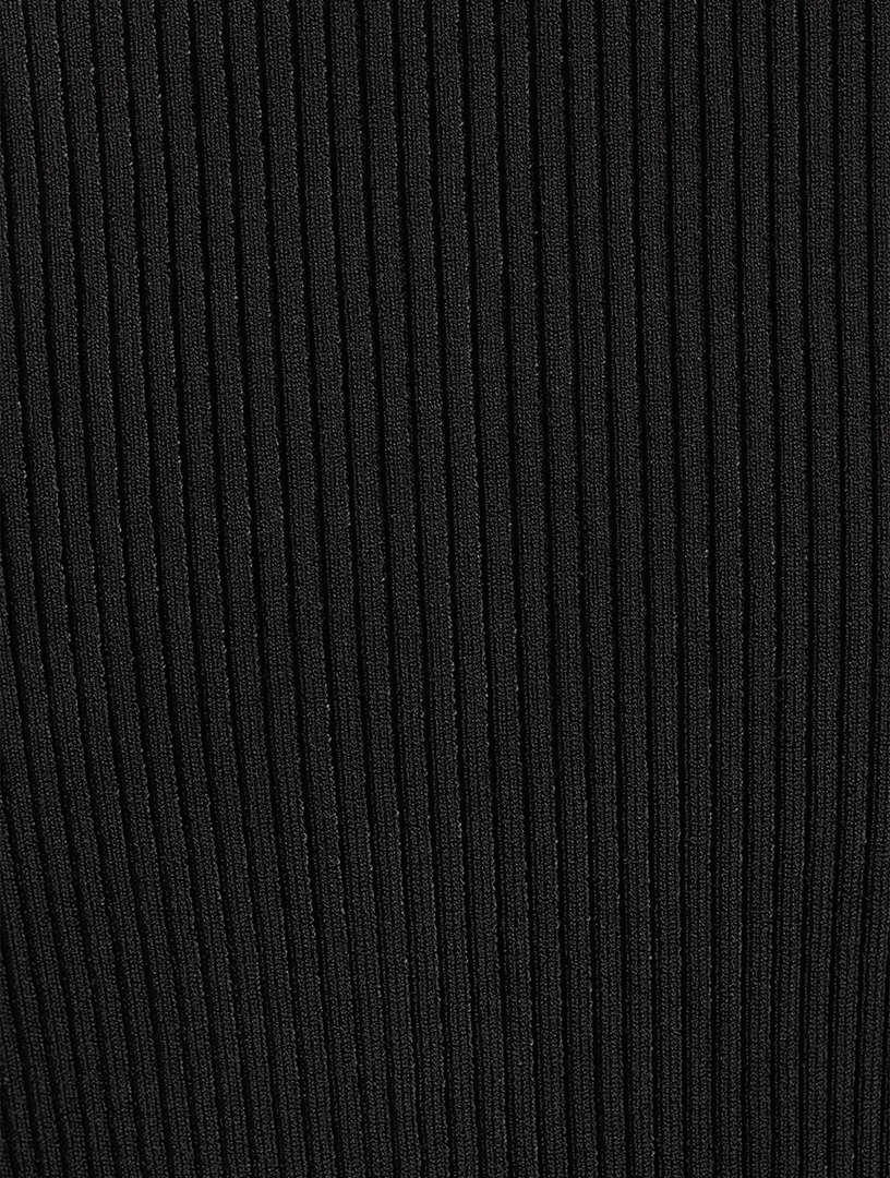 Slashed Knit Midi Dress