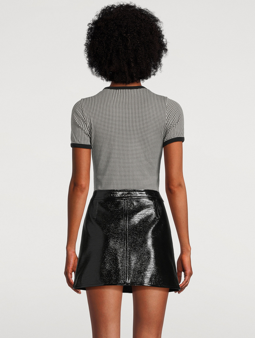 Jersey T-Shirt Houndstooth Print