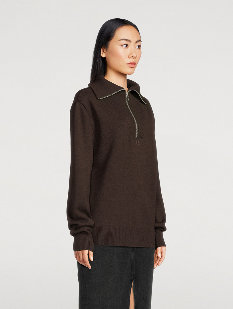 Half-Zip Wool Sweater
