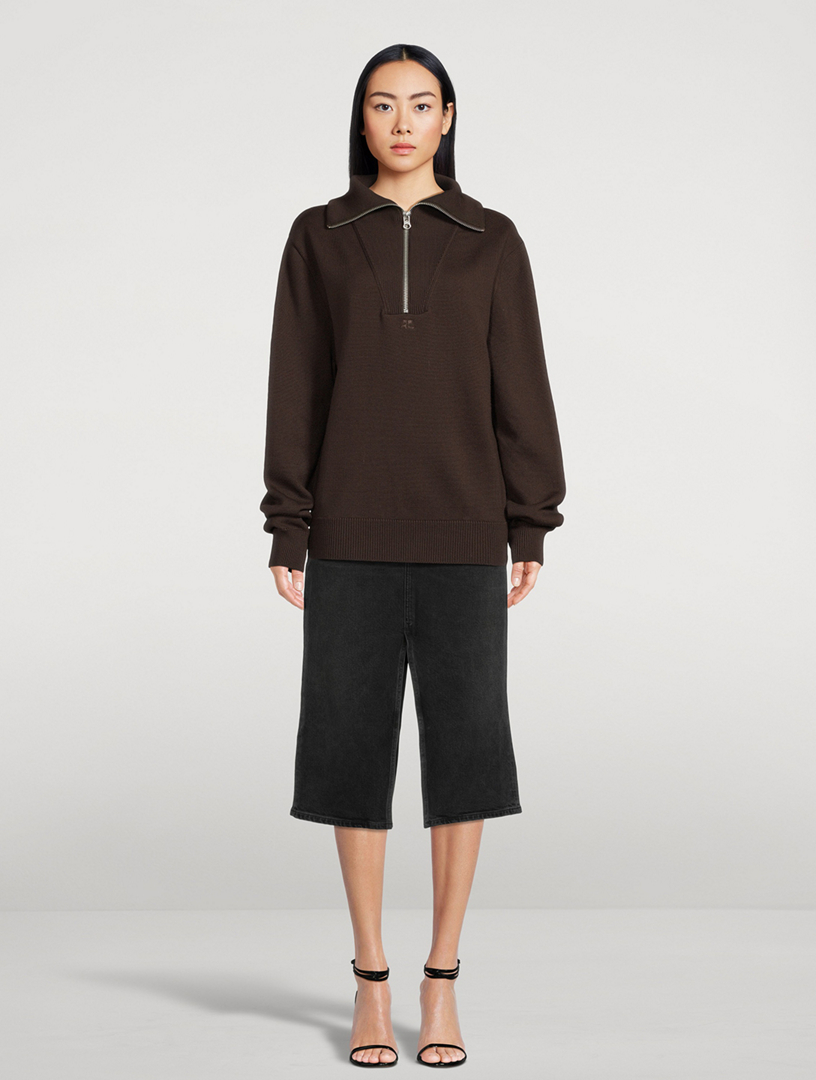 Half-Zip Wool Sweater