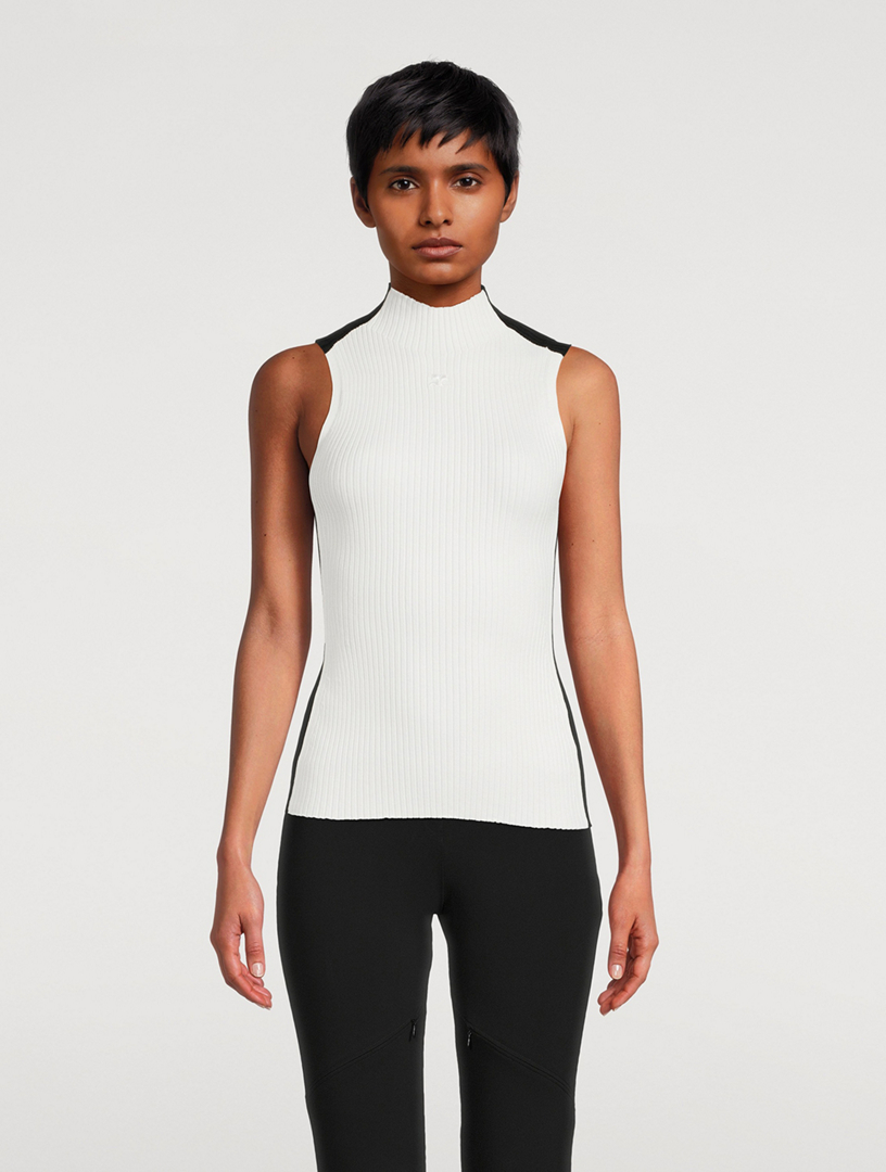 Contrast Frame Ribbed Shell
